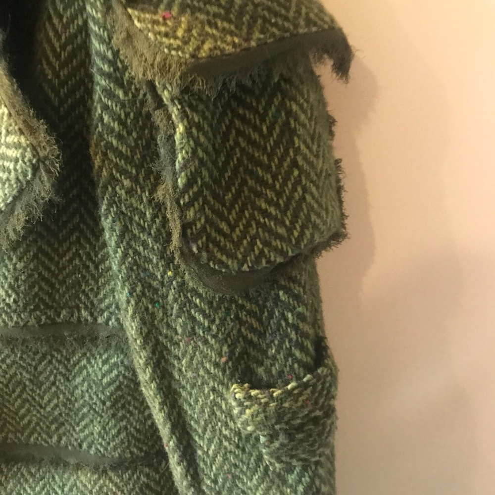 Nelli Green Herringbone Wool Jacket - image 5